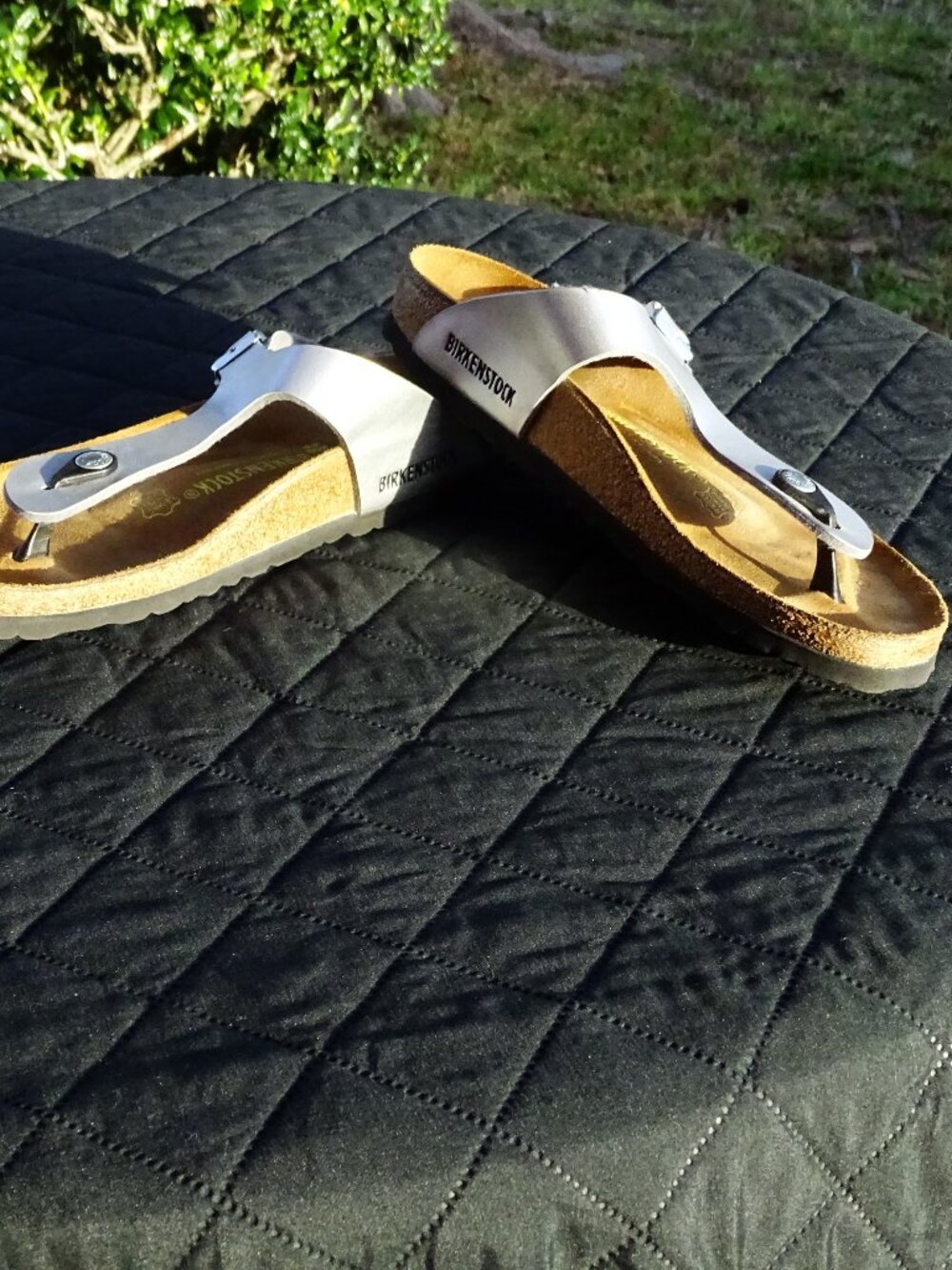 Silver Sandal Birkenstocks 40 - Picture 2 of 8